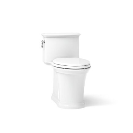 Harken® One-piece compact elongated toilet with skirted trapway, 1.28 gpf